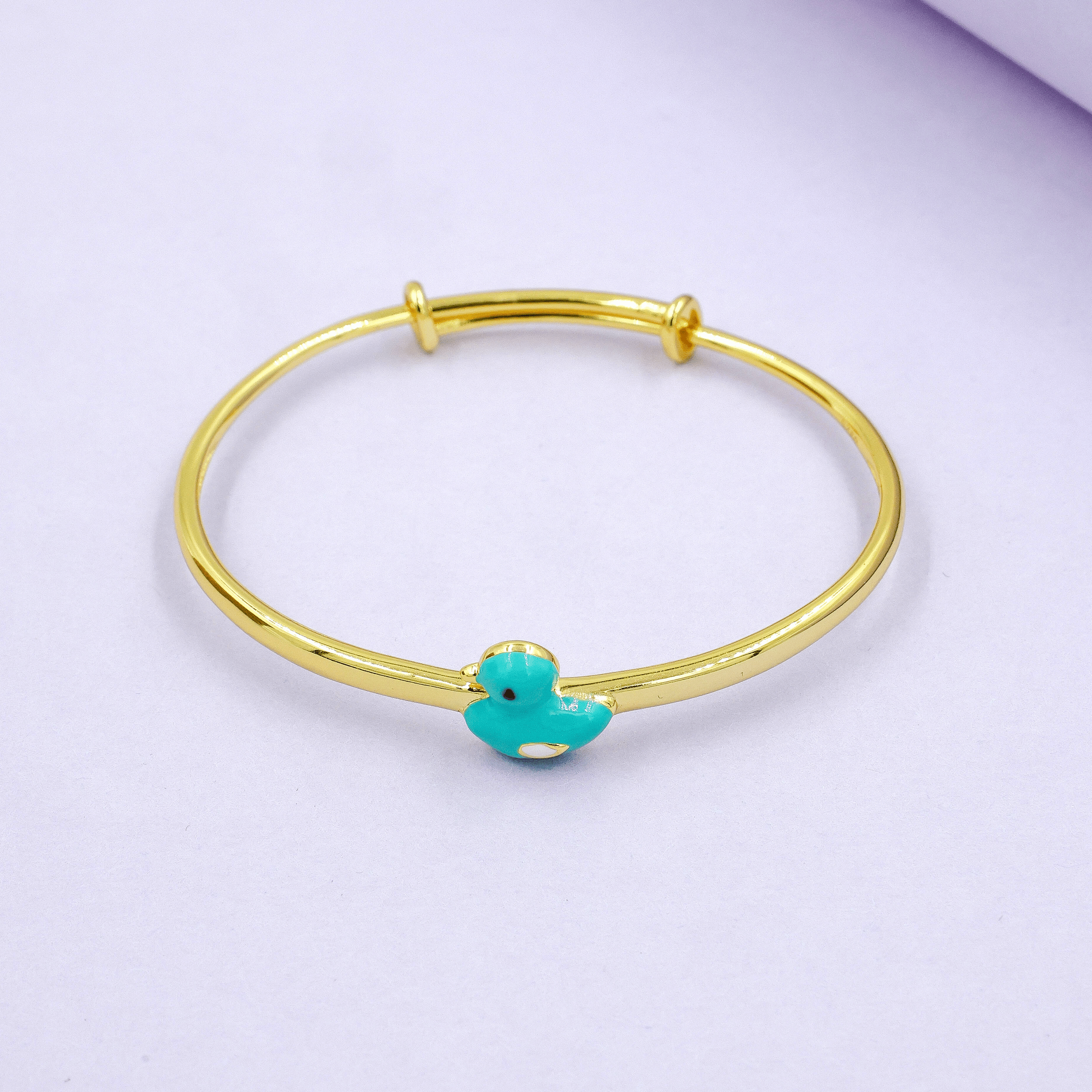 Turquoise Duck Gold Bangle