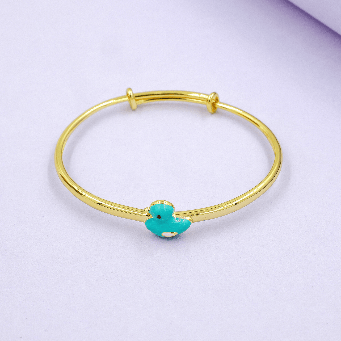 Turquoise Duck Gold Bangle