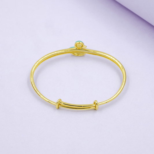 Turquoise Duck Gold Bangle