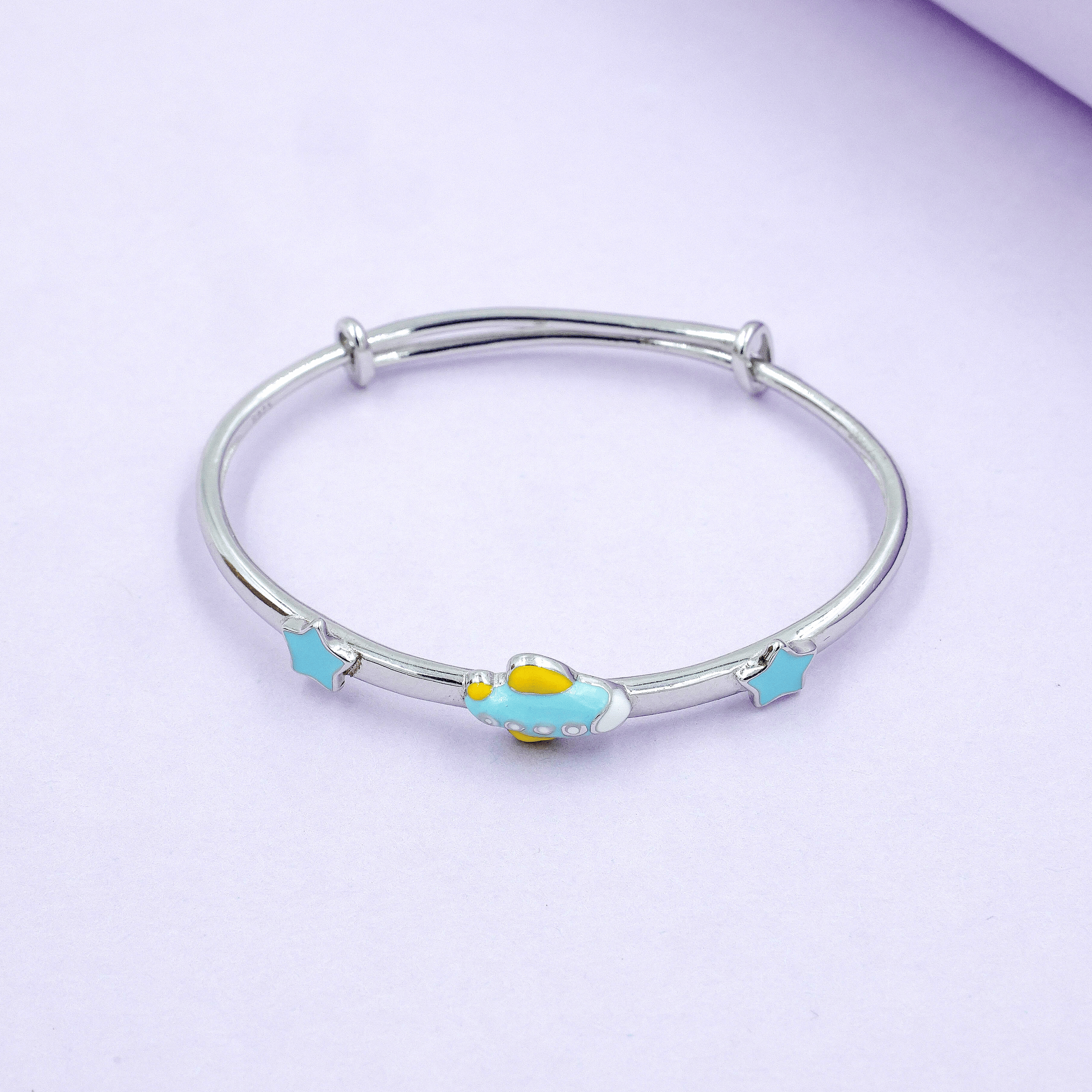 Blue Airplane 92.5 Silver Kada
