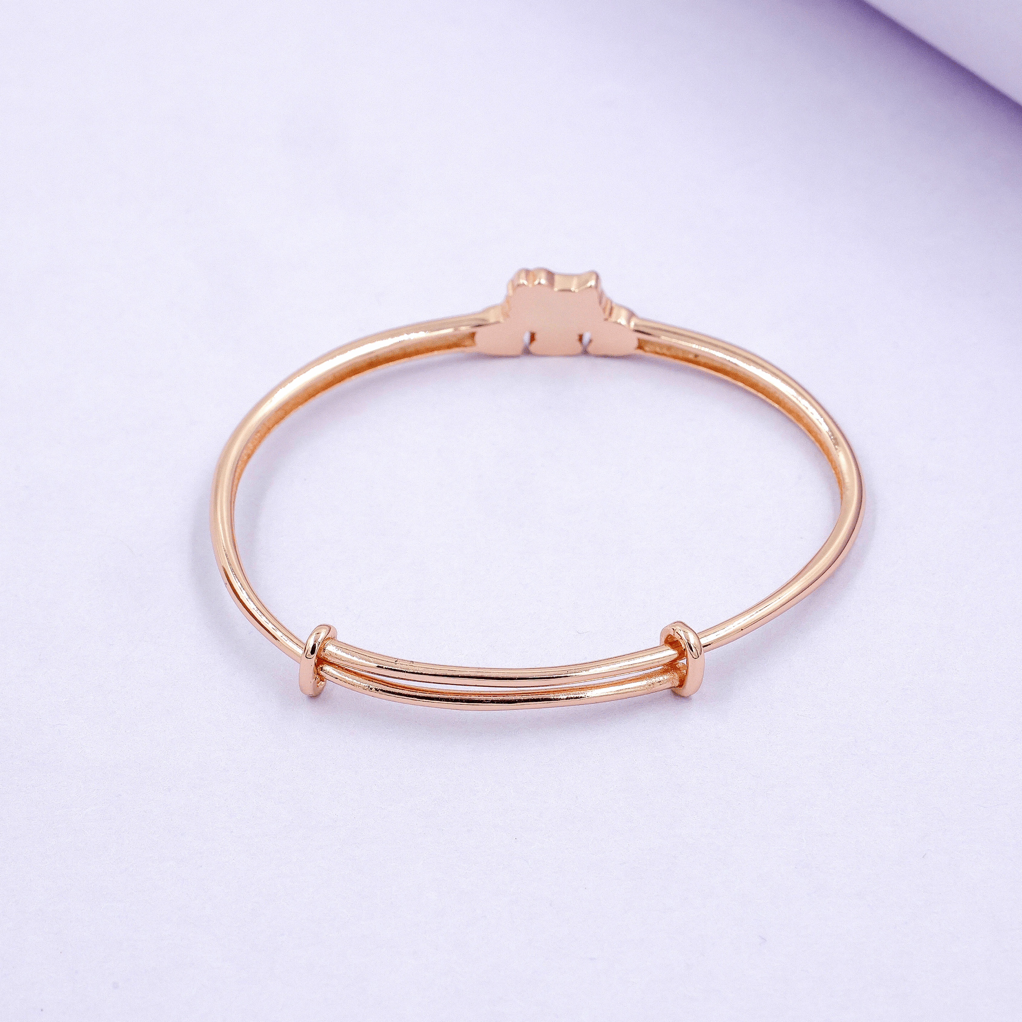 Hello Kitty Rose Gold 92.5 Silver Adjustable Kids Kada