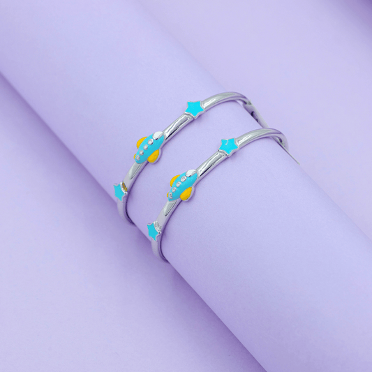 Blue Airplane 92.5 Silver Kada