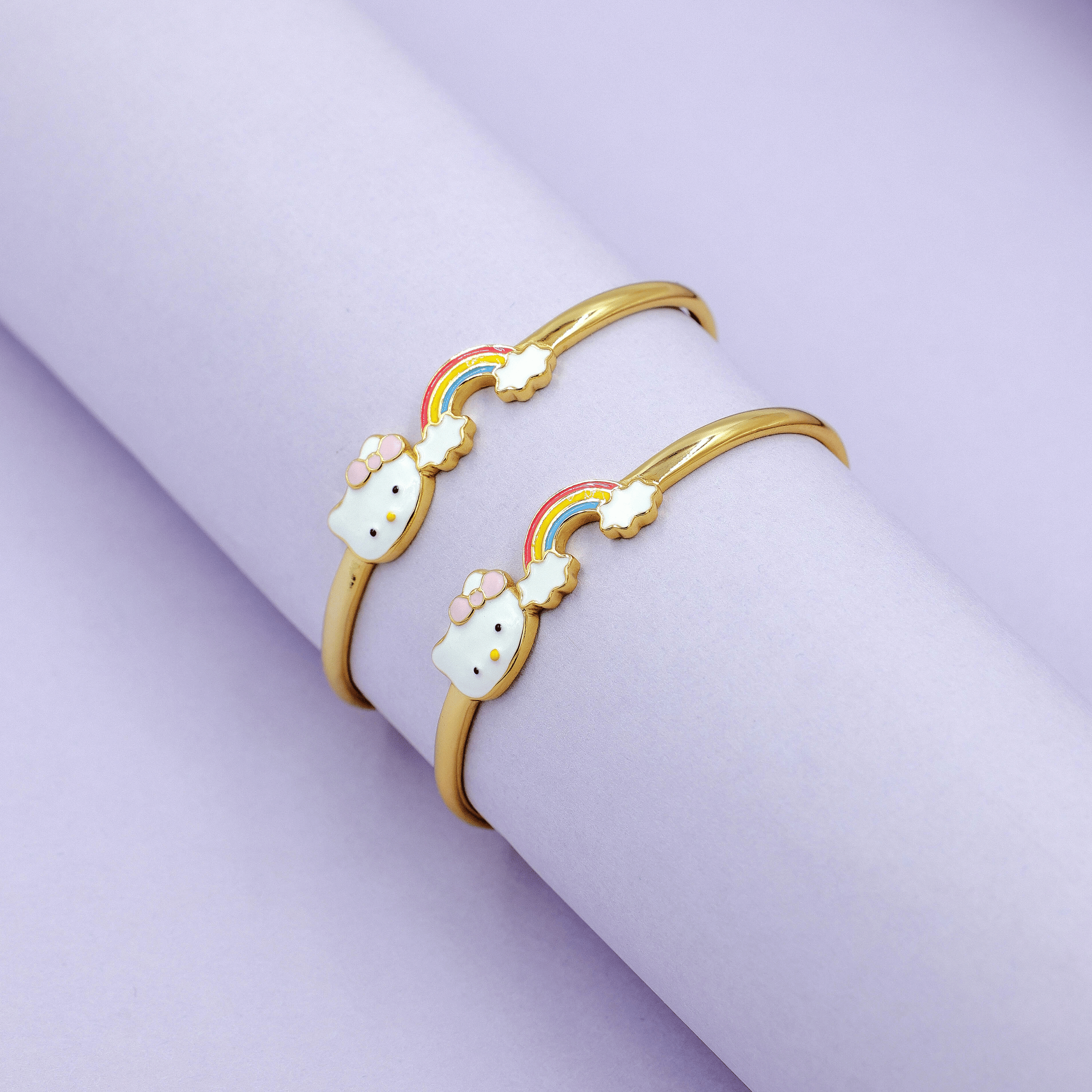 Rainbow Cloud Kitty 92.5 Silver Kada